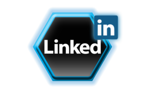 Logo du réseau social d'Entreprise Linkedin en forme d'octogone.